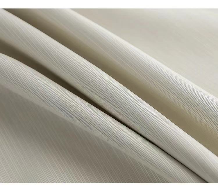 素色轻奢风纤丝棉窗帘布 客厅卧室简约现代窗帘成品布ins风飘窗帘