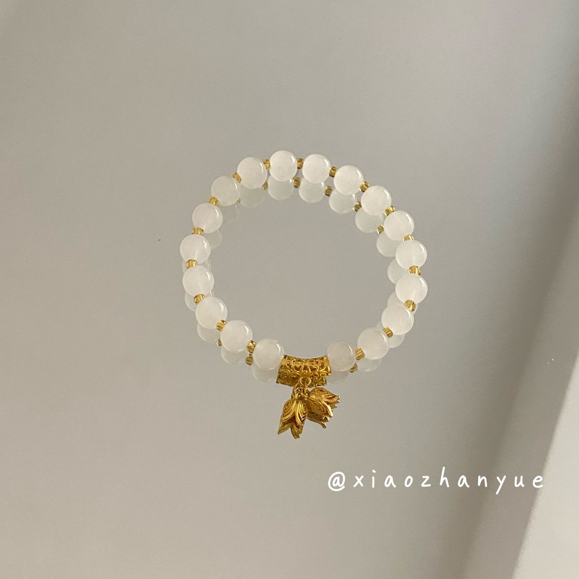 新中式古风两世欢莲花莲蓬手链女送女友礼物手环夏日个性手饰批发