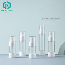 亚马跨境厂家现货批发AS多规格透明材质分装瓶白色泵头化妆品包材
