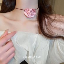 韩国清新花朵项链时尚轻奢设计感简约颈链个性气质新款项饰批发