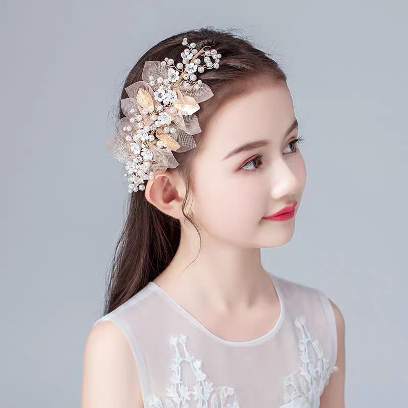 儿童头饰女童公主小女孩发卡发饰花环头花超仙小学生演出舞蹈主持