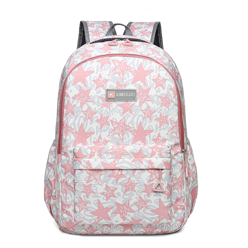 Cross-Border Wholesale New Schoolbag Schoolgirl Backpack Casual All-Matching and Lightweight Burden Reduction Junior and Middle School Students Backpack