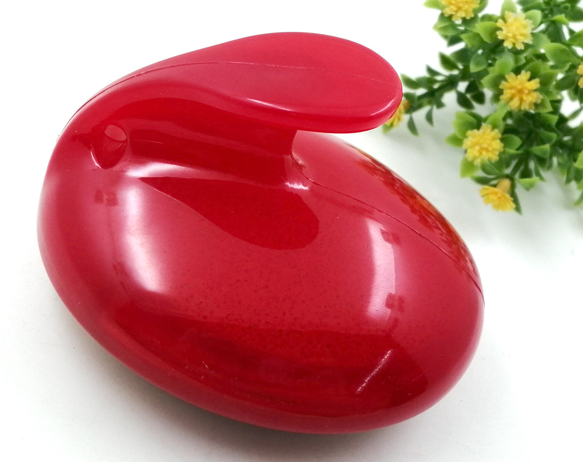 椭圆形红色浮石磨砂足部塑料去死皮多功能火山石可印logo