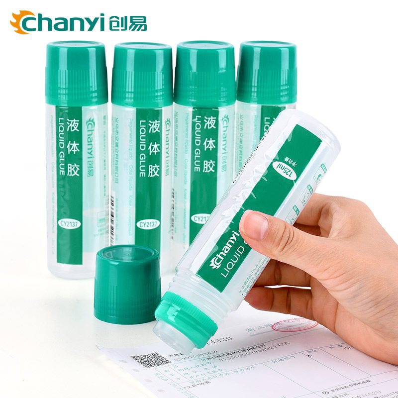 创易cy2137办公用品学生文具透明液体胶水125ml环保手工pva胶批发