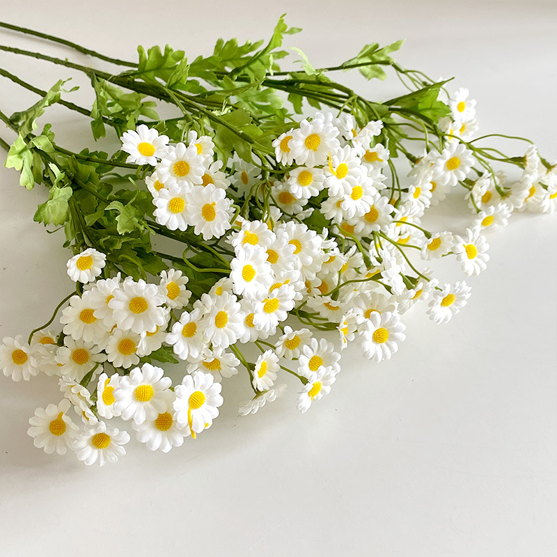 30 Head Chamomile Artificial Flower Daisy Fresh Furnishings Ornamental Flower Chrysanthemum Mori Style Wedding Decoration Photography Props