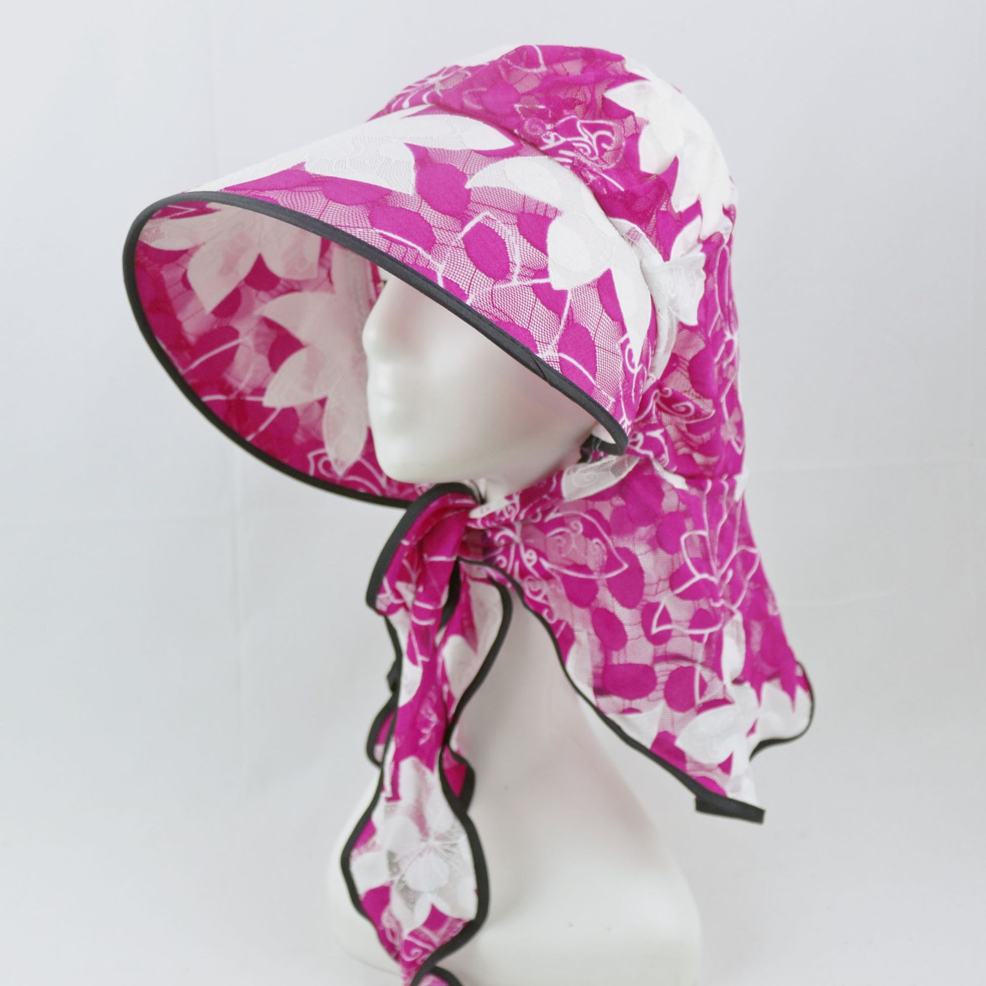 遮阳帽子女夏天防晒可折叠户外海边沙滩帽出游太阳帽户外大檐凉帽