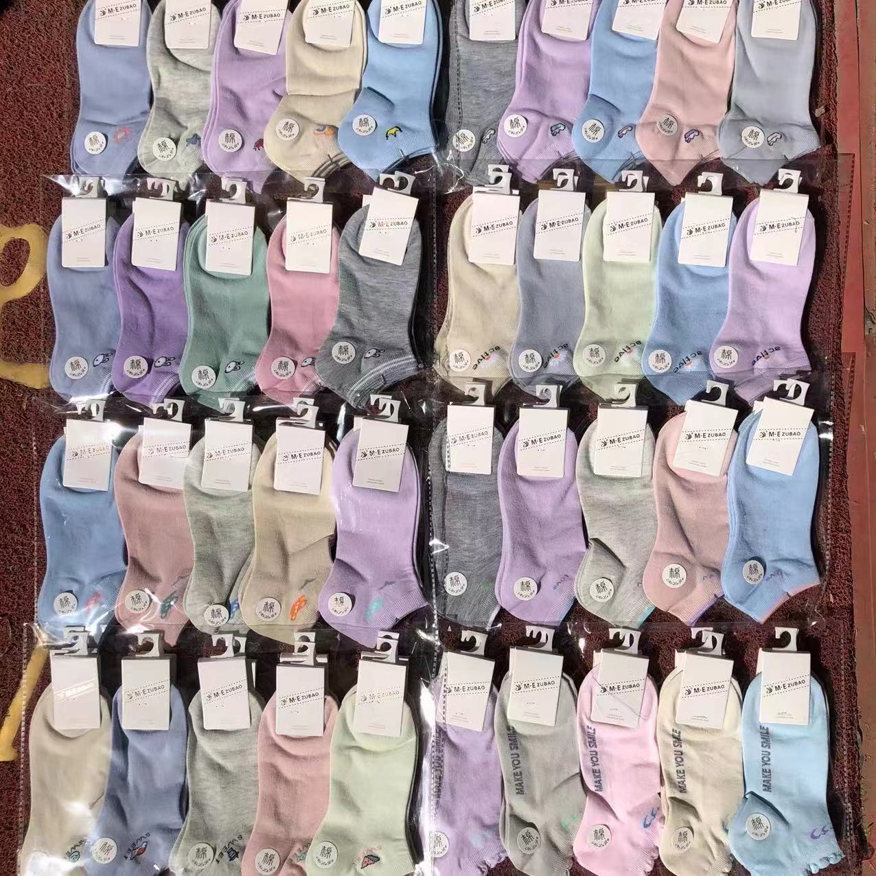 Ankle Socks Women's Summer Thin Zhuji Socks Women's Wholesale Solid Color Low Cut Socks Tight Sports Short Casual Socks