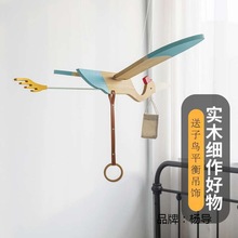 创意儿童房间幼儿园空中平衡挂件展厅布置装饰送子鸟吊饰生日