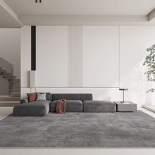 纯色地毯客厅极简ins风高级灰色大面积满铺脚垫书房房间耐磨地垫