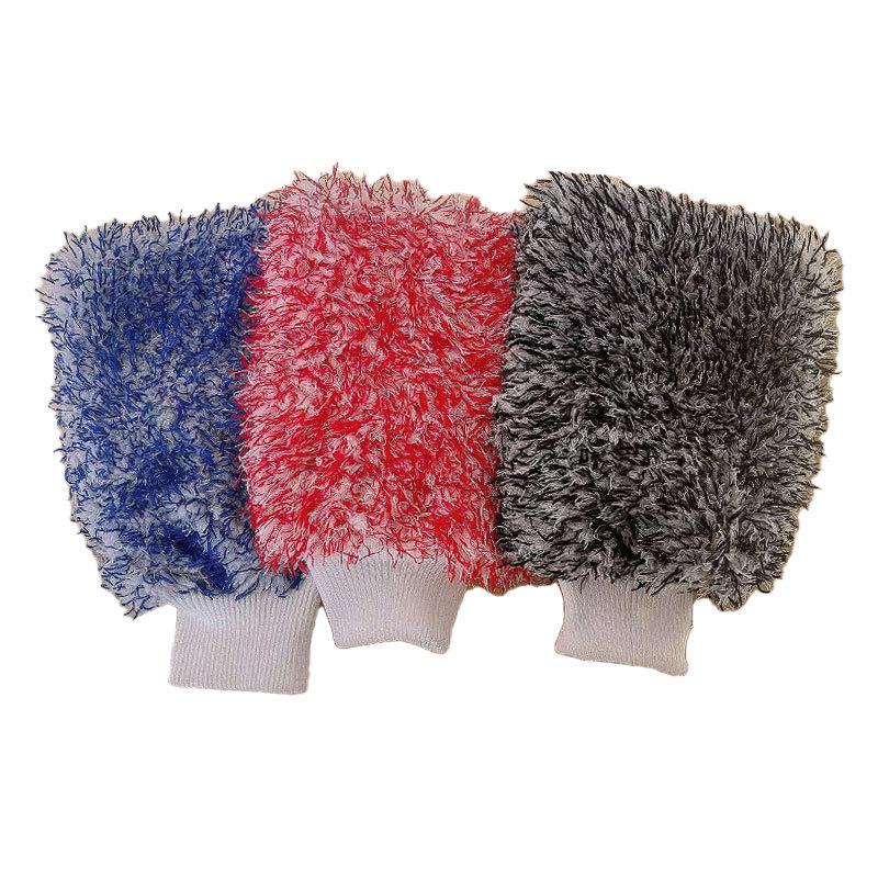 Car Wash Wool Gloves Plush Hand-Shaped Brush Car Wash Gloves Waxing Polishing Gloves Car Washing Gloves Car Cleaning Supplies