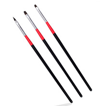 厂家批发美甲工具彩绘笔 勾花笔3支装黑红杆光疗雕花水晶甲排笔