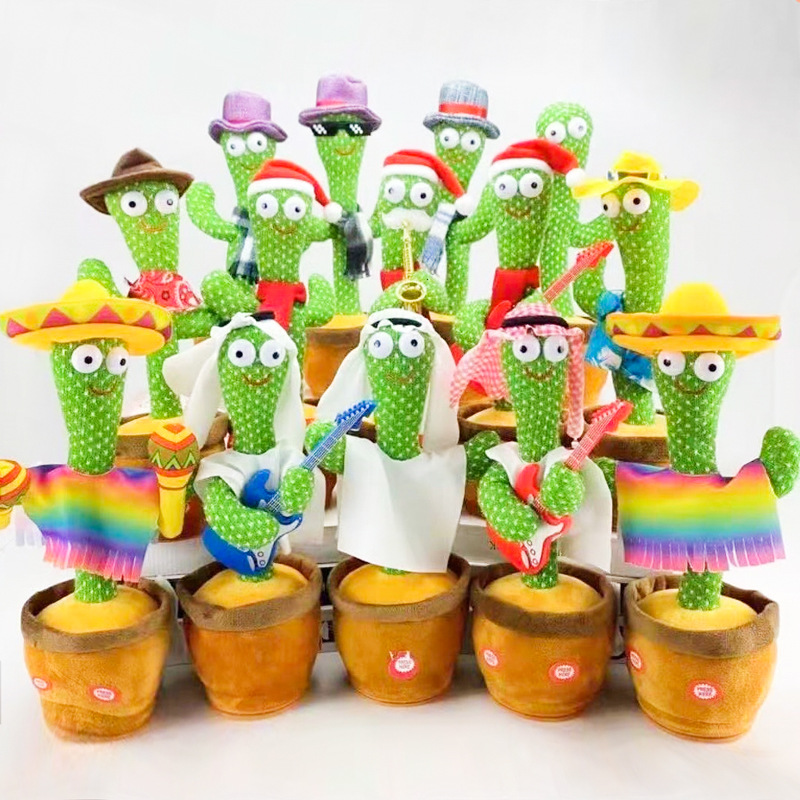 toy cactus talking sand carving enchanting flowers singing children cross-border electric trending on tiktok same style dancing