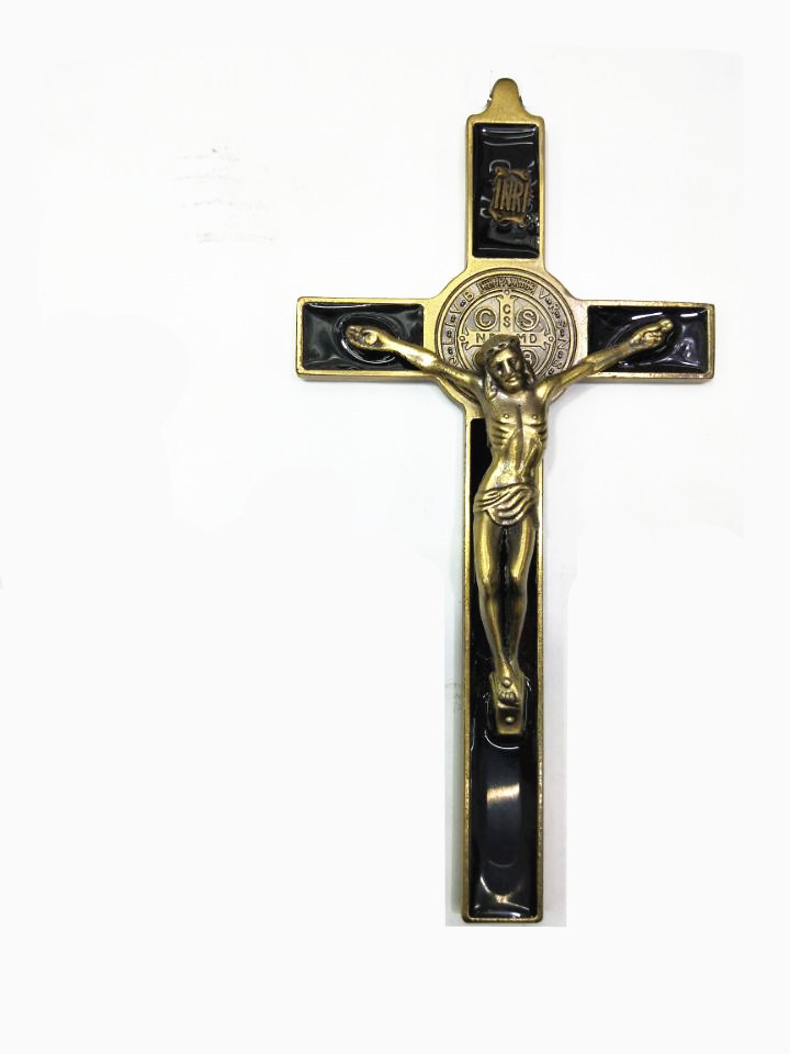 Cross-Border Supply Vintage Bronze Cross Craft Ornament Home Desktop Decoration Metal Ornaments Tide