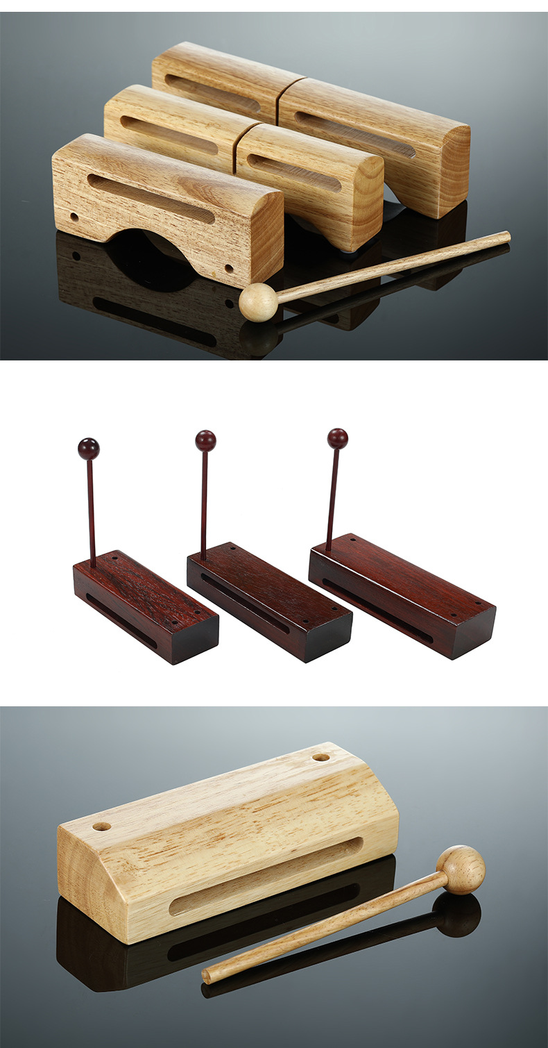 高低梆子批发 放心品质乐器 亲子早教奥尔夫乐器 木制龙头梆子