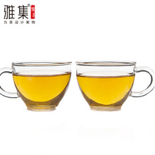 86M0小资花草茶杯子 咖啡杯 耐热玻璃品茶杯品茗杯 功夫茶具配件