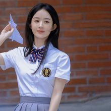 赵丽颖同款校服jk制服女夏季白衬衫百褶裙初中高中学院风班服套装