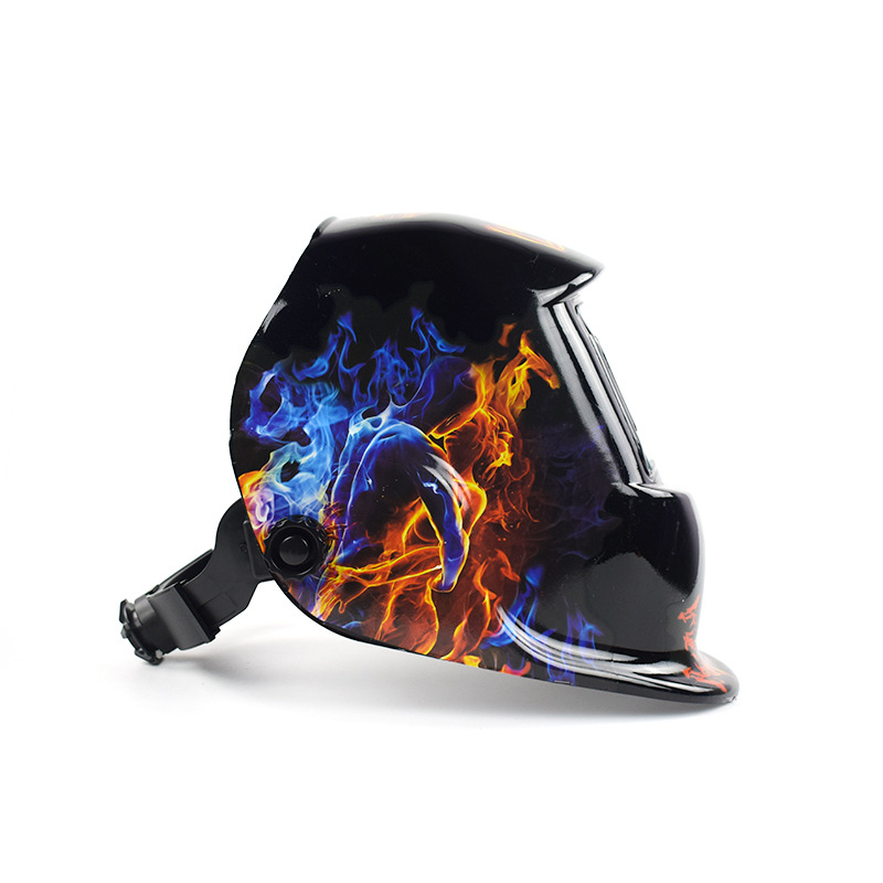 Welding Helmet Cover Face Care Face Automatic Dimming Welding Cap Head-Mounted Adjustable Flip Lightweight Welding Helmet Cover