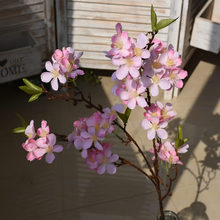 仿真梨花海棠桃花枝苹果花枝假花绢花中式插花家居客厅装饰花摆件