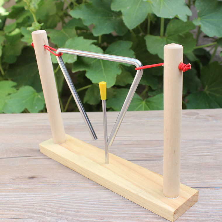 奥尔夫乐器带架三角铁玩具幼儿园早教教具音乐三角铃架式打击乐器