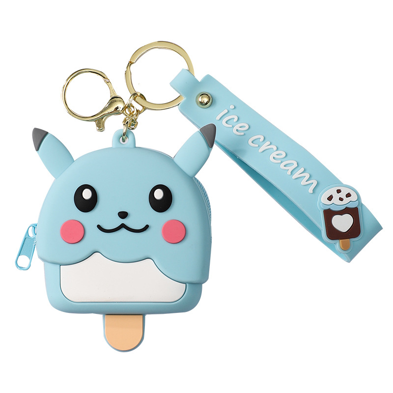 Cartoon Anime Coin Purse Key Chain Creative Cartoon Small Wallet Key Pendants Bag Mini Pendant Key Ring