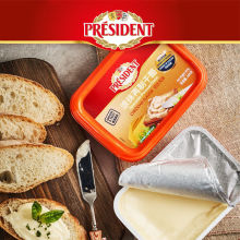 总统涂抹再制干酪芝士奶酪(切达风味)200g俄罗斯进口奶油奶酪