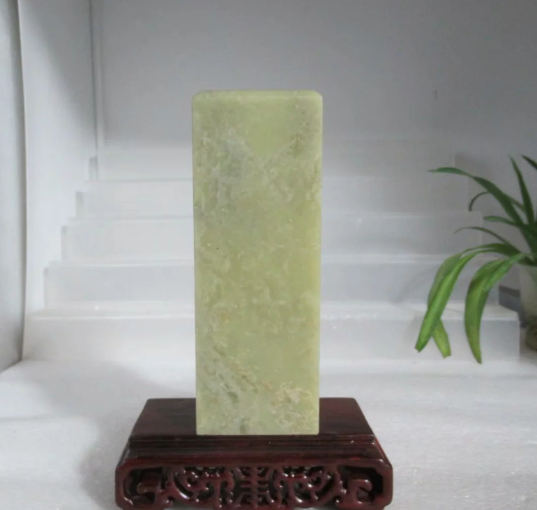 5cm青田石封门冻石大章料印章素方章金石篆刻送礼盒