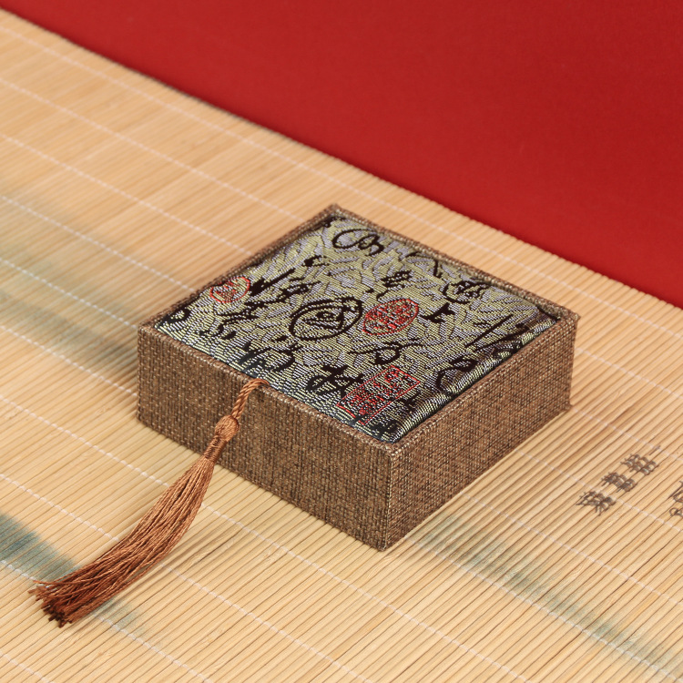 Linen Bracelet Box Prayer Bead Box Wholesale Pendant Pendant Box Necklace Ring Box Jewelry Packaging