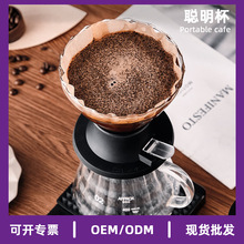 日式咖啡滤杯V60锥形浸泡式手冲过滤杯耐热高硼硅玻璃咖啡过滤器