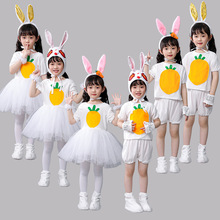 儿童小兔子演出服动物服幼儿园小白兔舞蹈表演服兔子舞台服装纱裙