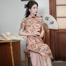复古中国风碎花旗袍改良新款夏季气质少女日常可穿连衣裙子