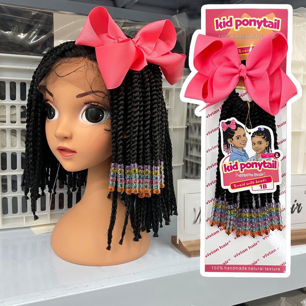 Factory Direct Sales African Hot Sale Children's Dreadlocks Beads Ponytail Accessories New Children's Wig Hair Accessory for Ponytail Hair Band