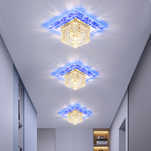 水晶走廊灯过道灯LED现代简约玄关灯入户灯创意射灯筒灯衣帽间灯