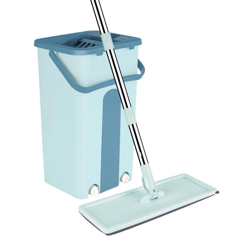 Hand Wash-Free Household Flat Mop Lazy with Barrel Wholesale Wet and Dry Dual-Use Mop Bucket Stainless Steel Mopping Gadget