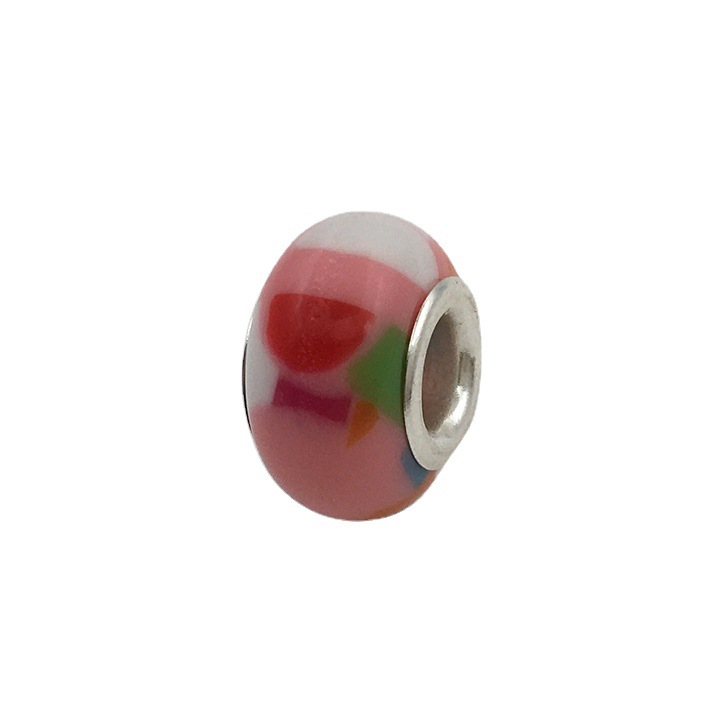 1 Pcs Rainbow Resin Big Hole Beads Panjia Style 8x14mm Candy Color Straight Hole Scattered Beads DIY Handmade Jewelry Accessories