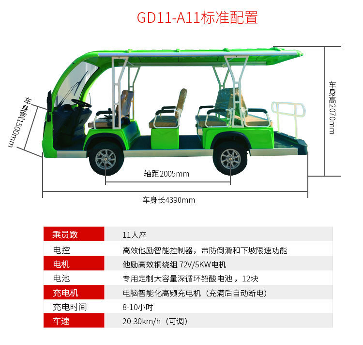 14座电动观光车景区旅游电动观光车学校电动观光车公园电动观光车