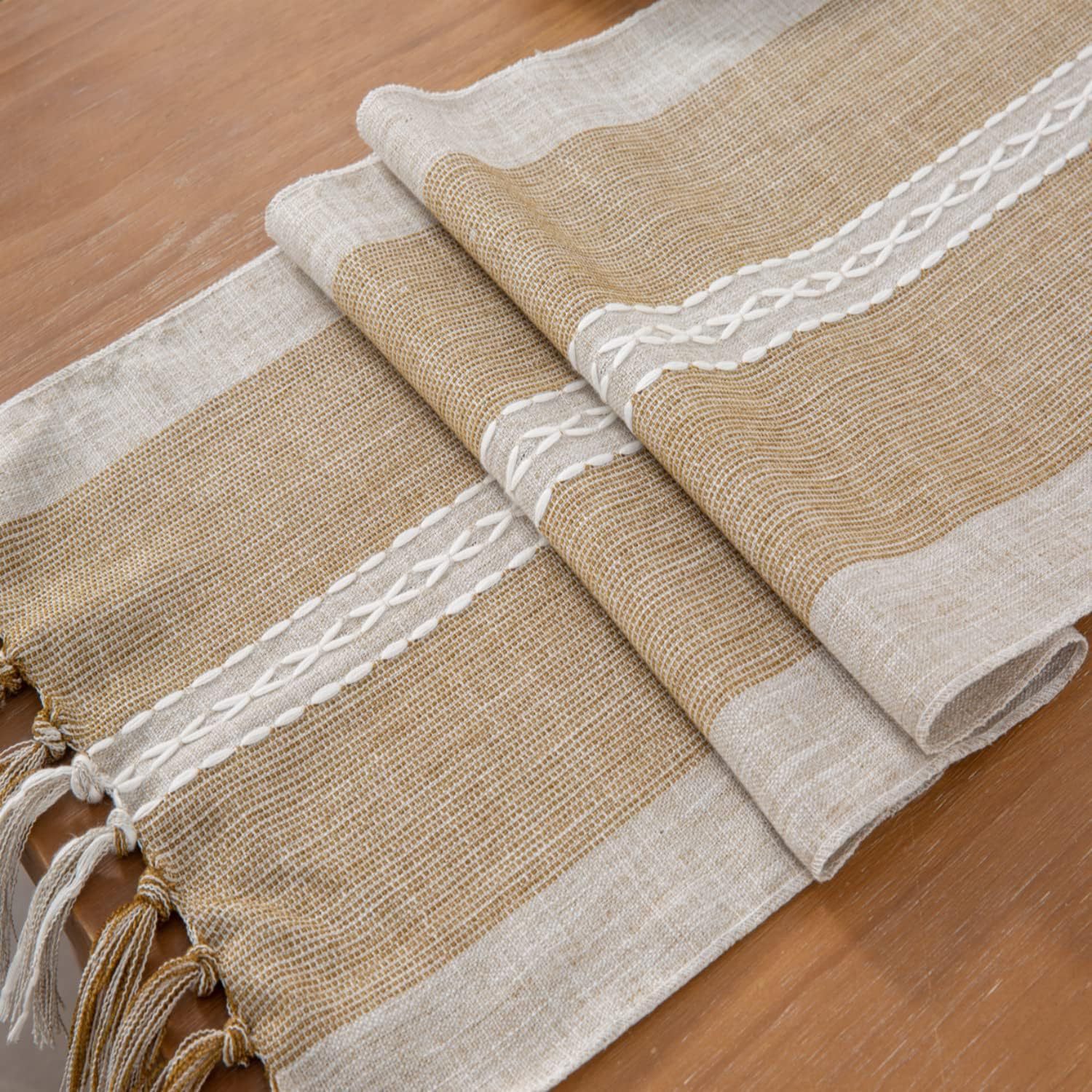 New Handmade Tassel Table Runner American Brown Long Table Cloth Home TV Cabinet Flag Table Towel Factory Direct Supply