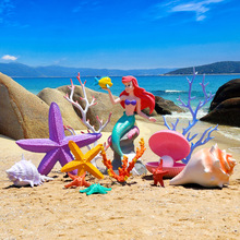 沙滩海洋动物大型创意玻璃钢雕塑海星贝壳落地摆件珊瑚装饰品