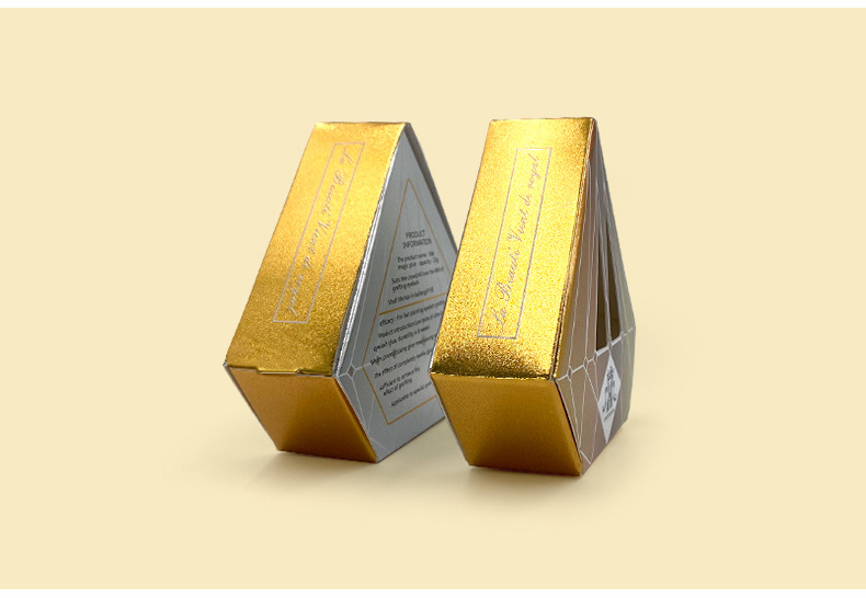 工厂 烫金uv磨砂彩盒 开窗镂空化妆品纸盒 钻石形外包装纸盒