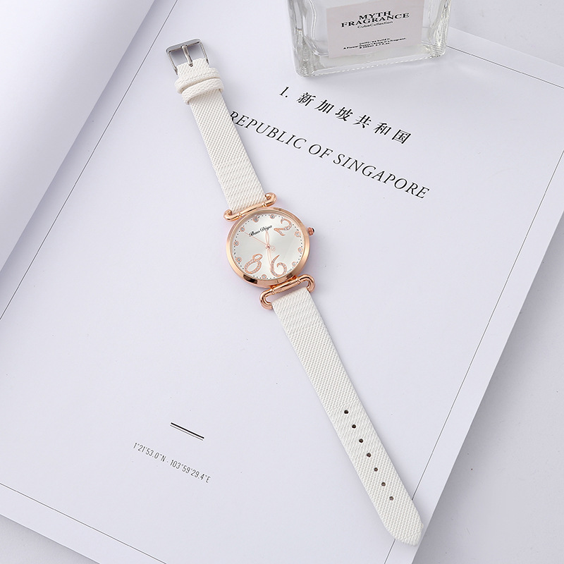 Foreign Trade New Diamond Quartz Watch Fashion Fresh Women's Casual Watch Simple Student Gift Watch Wholesale