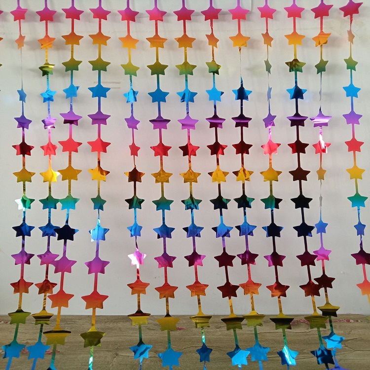1*2 M Bright Light XINGX Gradient Tinsel Curtain Party Gathering Birthday Bar Balloon Background Layout Valentine's Day