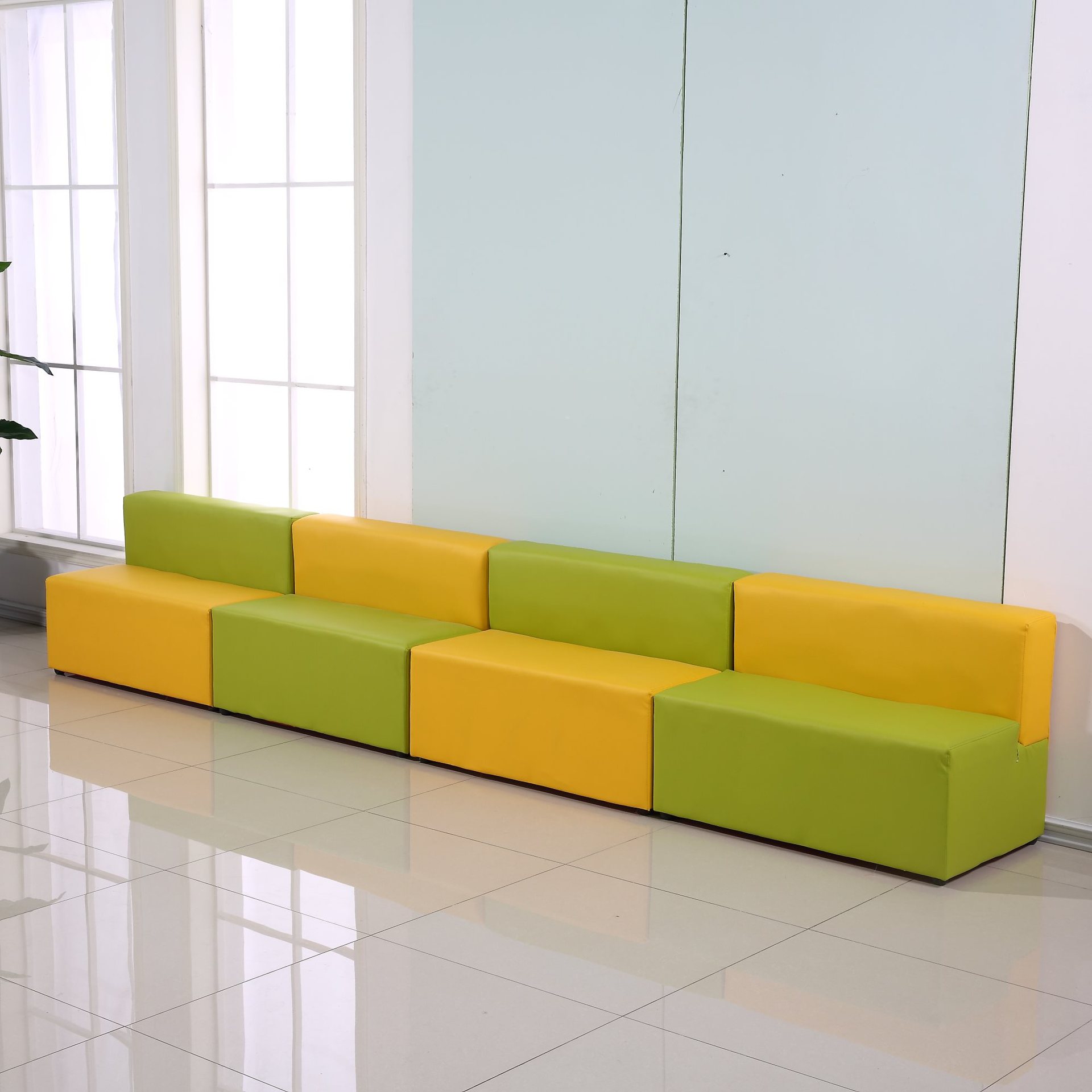 亲子园培训班早教所母婴店家长等候区沙发游乐园活动区卡座沙发