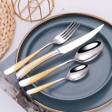 0不锈钢牛排刀叉盘子套装欧式家用西餐餐具两件套刀叉勺三件套