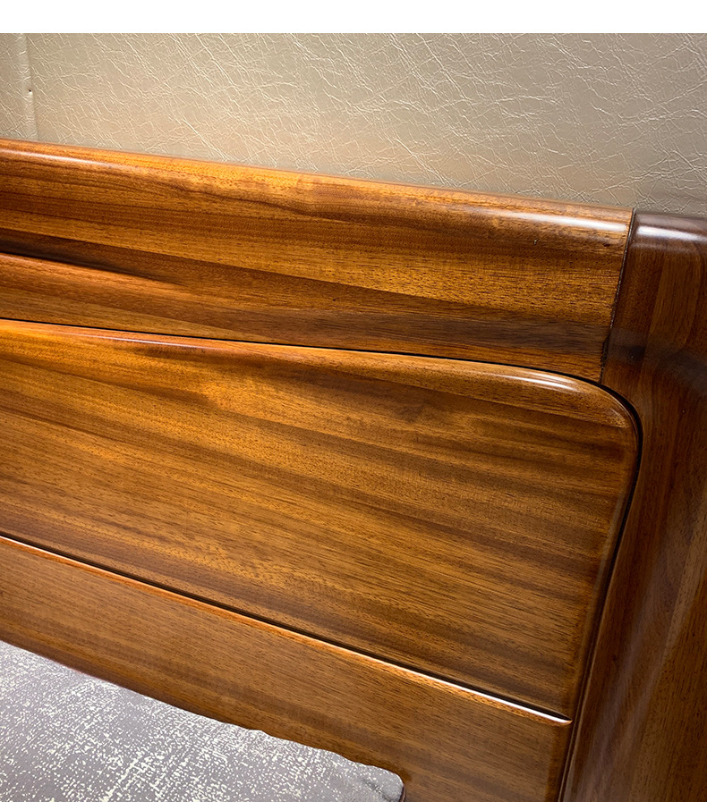 中式实木床大户型金丝黄檀木家具轻奢简约1.5米1.8婚床主卧双人床