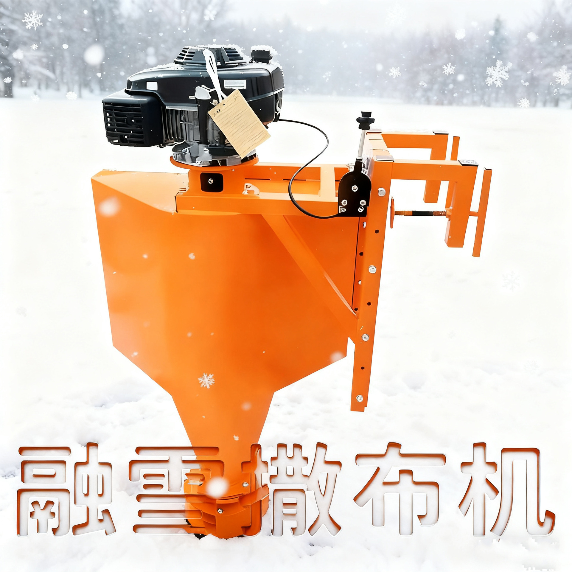 小型车挂式融雪撒布机市政路面街道养护设备洒布机除冰融雪融雪剂