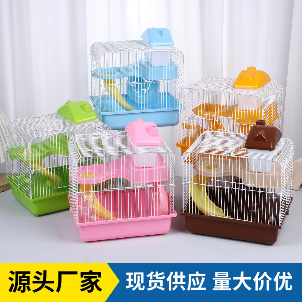 Factory Wholesale Hamster Supplies Portable Djungarian Hamster Hamster Cage Large Castle Luxury Double-Layer Villa Large Outdoor Cage