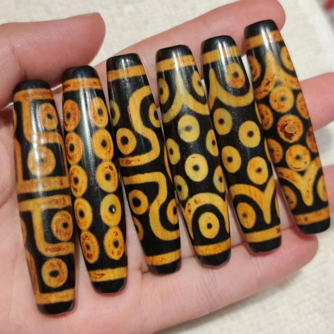 三眼六眼九眼十二眼十八眼二十一眼法帽六瓣莲花贵字莲花玛瑙天珠