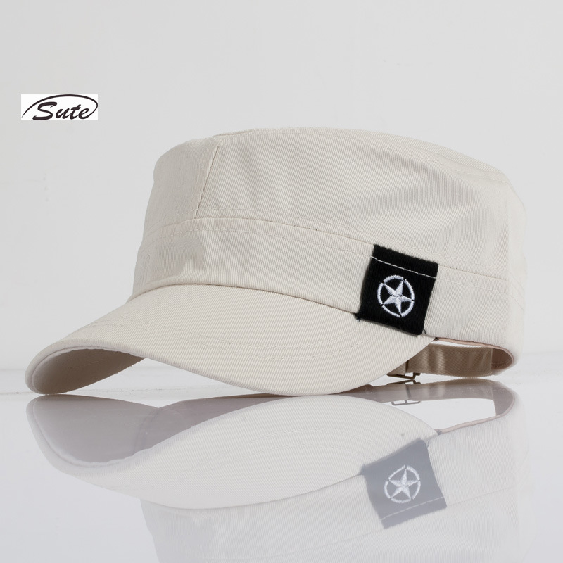 贴布五角星款 棒球帽鸭舌帽休闲军帽 男士平顶帽夏天帽子 m-65