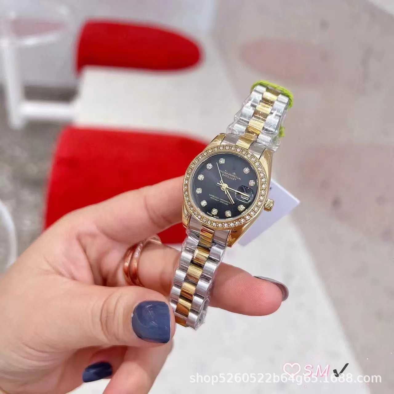 Lao Jia 31mm Log Series Automatic Mechanical Fashion Women's Wear Diamond-Embedded Watch Fine Steel Case Sapphire Glass