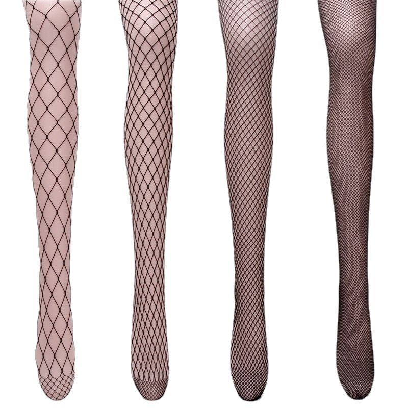 Fishnet Socks Black Silk Hollow-out Sexy Ins Trendy European and American Mesh Black Stockings Spring and Summer Online Celebrity Pantyhose Manufacturers