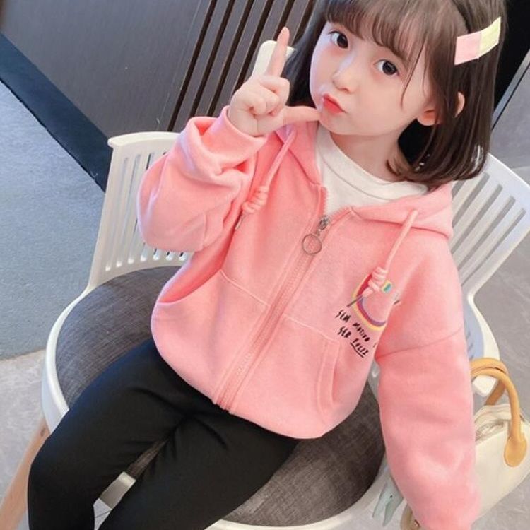 女童毛衣外套开衫2020新款洋气春秋小童儿童宝宝2女孩3针织衫4岁女童